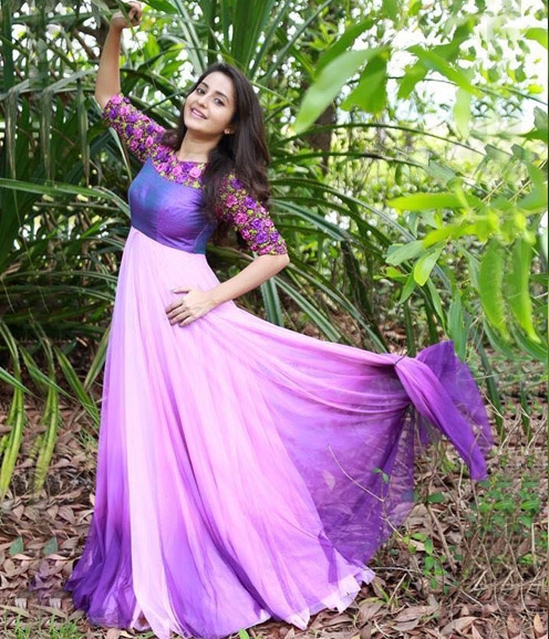 Bhama in Lavender Purple Gown